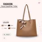 Fashion Faux Leather Tote - Image 5