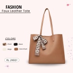 Fashion Faux Leather Tote - Image 4