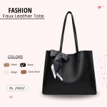 Fashion Faux Leather Tote - Image 2